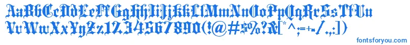 BlackletterExtrabold Font – Blue Fonts on White Background