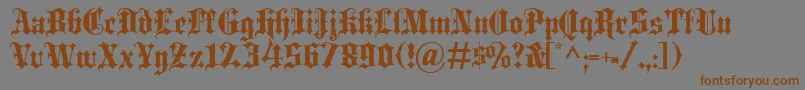 BlackletterExtrabold Font – Brown Fonts on Gray Background
