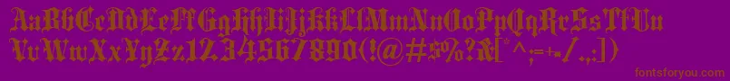 BlackletterExtrabold Font – Brown Fonts on Purple Background