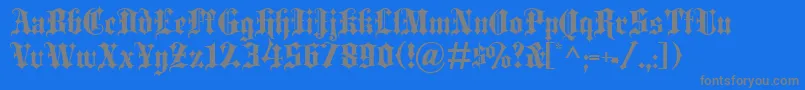 BlackletterExtrabold-Schriftart – Graue Schriften auf blauem Hintergrund