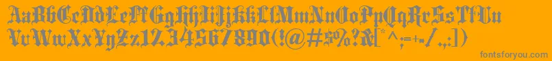 BlackletterExtrabold-Schriftart – Graue Schriften auf orangefarbenem Hintergrund