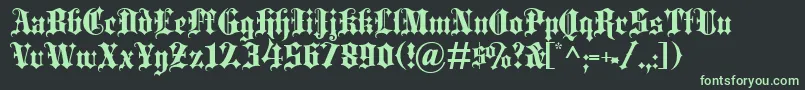 BlackletterExtrabold Font – Green Fonts on Black Background