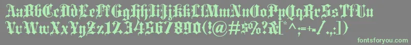 BlackletterExtrabold Font – Green Fonts on Gray Background