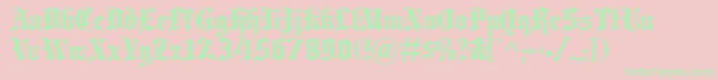 BlackletterExtrabold Font – Green Fonts on Pink Background