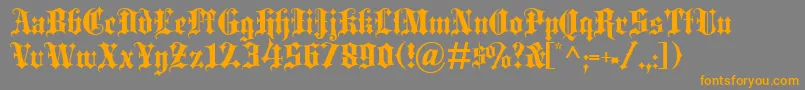 BlackletterExtrabold Font – Orange Fonts on Gray Background