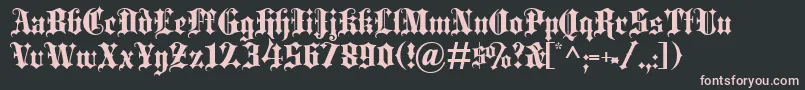 BlackletterExtrabold Font – Pink Fonts on Black Background