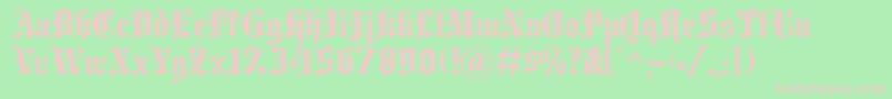 フォントBlackletterExtrabold – 緑の背景にピンクのフォント