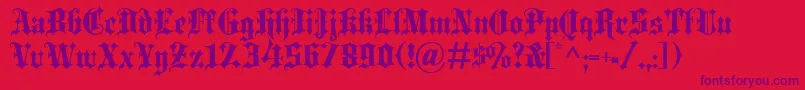 BlackletterExtrabold Font – Purple Fonts on Red Background
