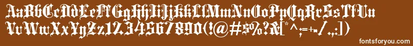 BlackletterExtrabold Font – White Fonts on Brown Background