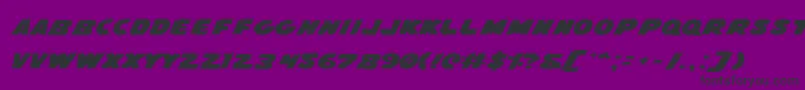 FlyingLeatherneckExpanded Font – Black Fonts on Purple Background