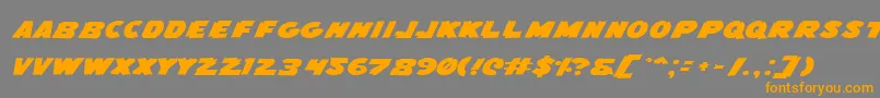 FlyingLeatherneckExpanded Font – Orange Fonts on Gray Background