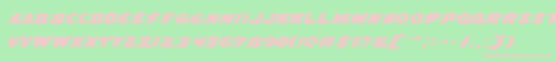FlyingLeatherneckExpanded Font – Pink Fonts on Green Background