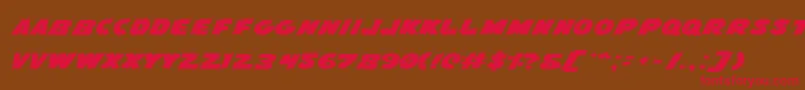 FlyingLeatherneckExpanded Font – Red Fonts on Brown Background