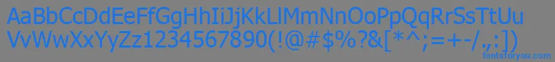 Tahoma Font – Blue Fonts on Gray Background