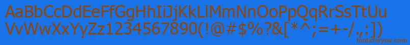 Tahoma Font – Brown Fonts on Blue Background