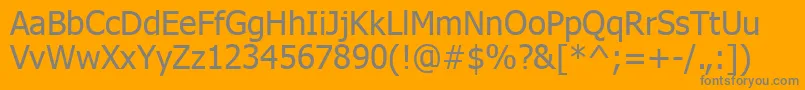 Tahoma Font – Gray Fonts on Orange Background
