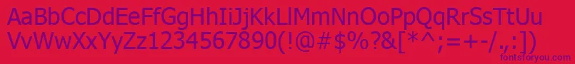 Tahoma Font – Purple Fonts on Red Background