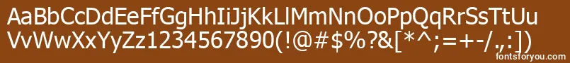 Tahoma Font – White Fonts on Brown Background