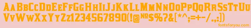 Шрифт KirstyBd – оранжевые шрифты на розовом фоне