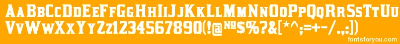 フォントKirstyBd – オレンジの背景に白い文字
