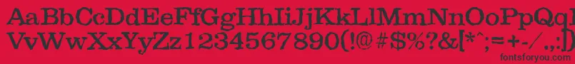 Clarerandom Font – Black Fonts on Red Background