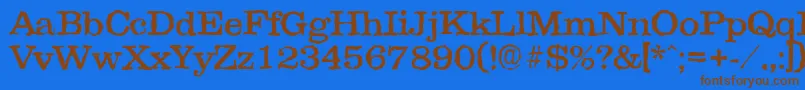 Clarerandom Font – Brown Fonts on Blue Background