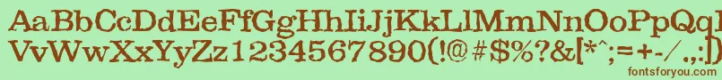 Clarerandom Font – Brown Fonts on Green Background