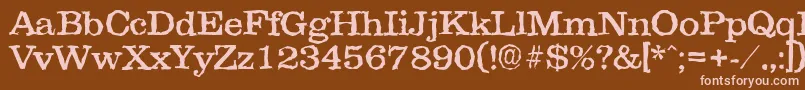 Clarerandom Font – Pink Fonts on Brown Background