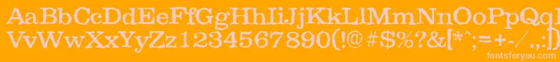 Clarerandom Font – Pink Fonts on Orange Background