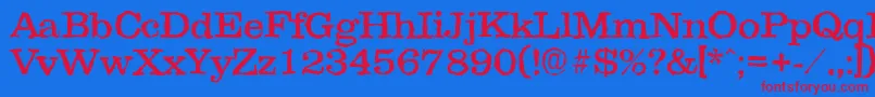 Шрифт Clarerandom – красные шрифты на синем фоне