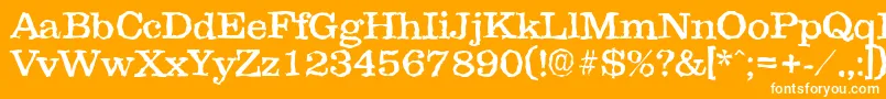 Clarerandom Font – White Fonts on Orange Background