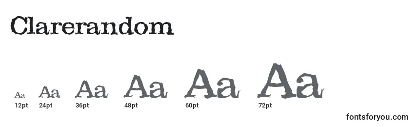 Размеры шрифта Clarerandom