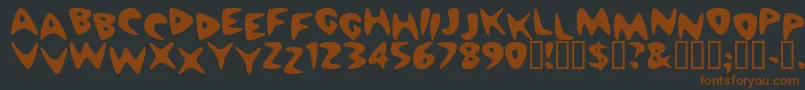 Шрифт Cheapmotel – коричневые шрифты на чёрном фоне