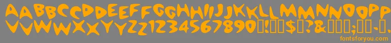 Cheapmotel Font – Orange Fonts on Gray Background