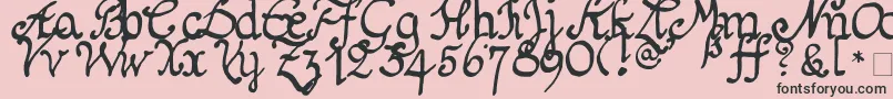 Schnitger1680Regularフォントについての詳細 フォントSchnitger1680Regular – ピンクの背景に黒い文字