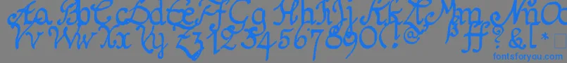 More about Schnitger1680Regular Font Schnitger1680Regular Font – Blue Fonts on Gray Background
