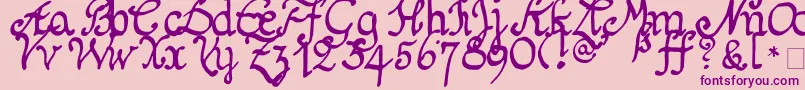 More about Schnitger1680Regular Font Schnitger1680Regular Font – Purple Fonts on Pink Background
