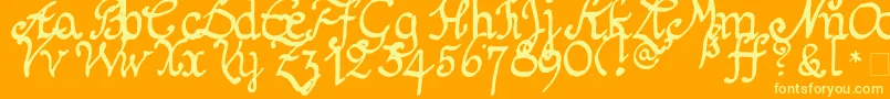 More about Schnitger1680Regular Font Schnitger1680Regular Font – Yellow Fonts on Orange Background