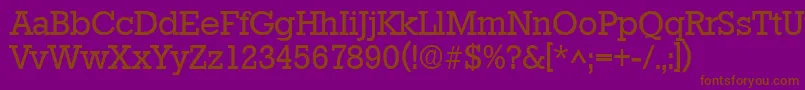 StamfordSf Font – Brown Fonts on Purple Background