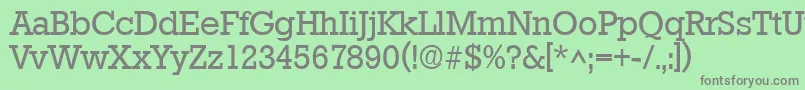 フォントStamfordSf – 緑の背景に灰色の文字