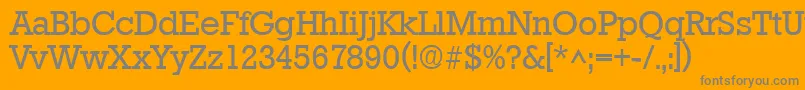 フォントStamfordSf – オレンジの背景に灰色の文字