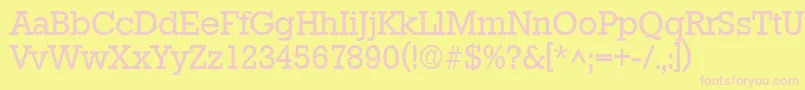 StamfordSf Font – Pink Fonts on Yellow Background