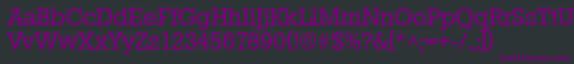 フォントStamfordSf – 黒い背景に紫のフォント