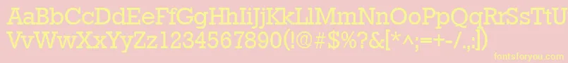 StamfordSf Font – Yellow Fonts on Pink Background
