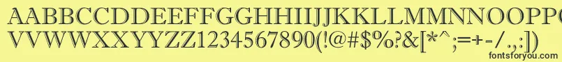 AAntiquetitulgr Font – Black Fonts on Yellow Background