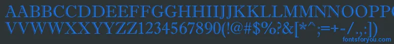 AAntiquetitulgr Font – Blue Fonts on Black Background