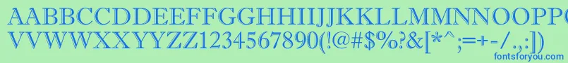 AAntiquetitulgr Font – Blue Fonts on Green Background