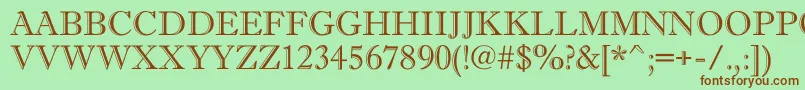 AAntiquetitulgr Font – Brown Fonts on Green Background