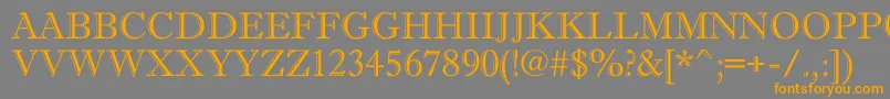 AAntiquetitulgr-Schriftart – Orangefarbene Schriften auf grauem Hintergrund