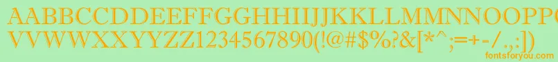 AAntiquetitulgr Font – Orange Fonts on Green Background